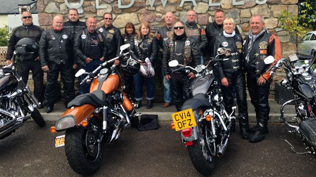 Some of the Harley Davidson owners' club