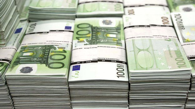 Piles of euro notes - file pic