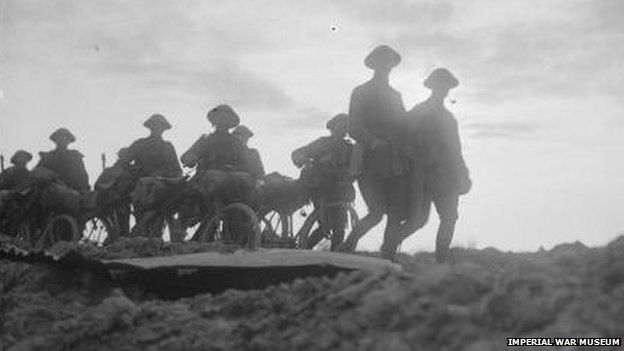 Cyclist Company troops