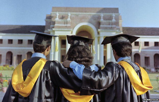 Stock photo of students in gowns