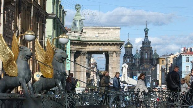 Scene in central St Petersburg