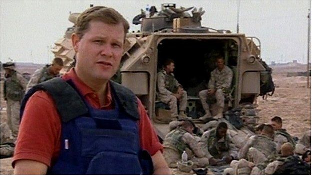 Paul Wood with US troops outside Falluja (09/11/14)