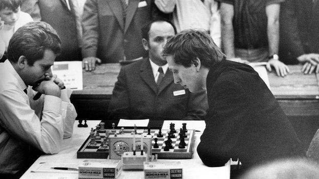 Bobby Fischer playing Boris Spassky, 1970