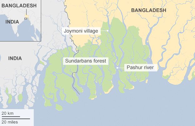 map of the Sundarbans