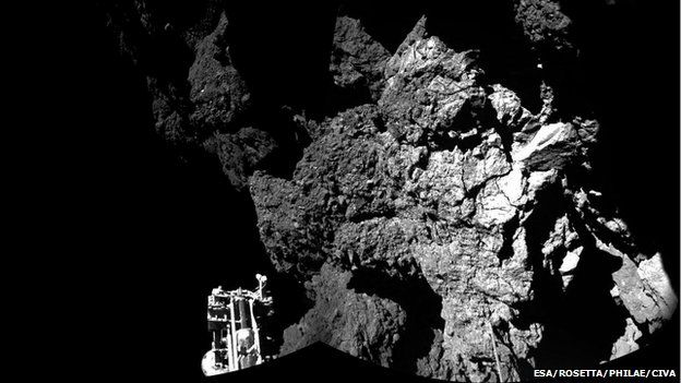 comet 67P seen from the Philae lander