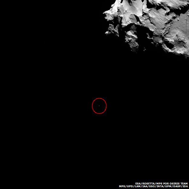 Philae heading for the comet