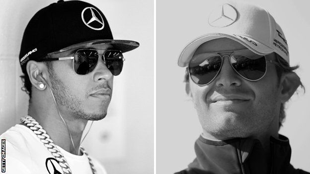 Lewis Hamilton and Nico Rosberg