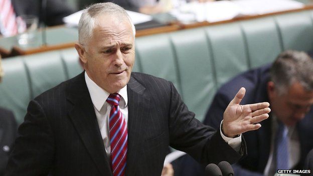 Malcolm Turnbull talks during House of Representatives question time on 28 May 2013 in Canberra, Australia