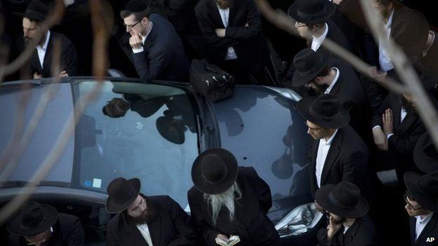 The funeral of Rabbi Moshe Twersky in Jerusalem, 18 Nov