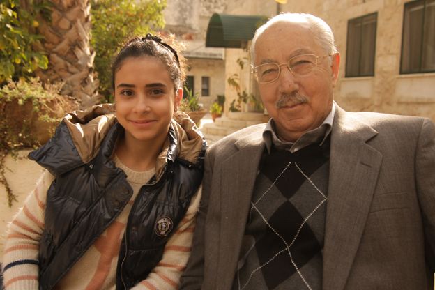 Sheikh Munir Ansari with granddaughter