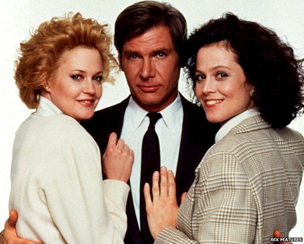 (l-r) Melanie Griffith, Harrison Ford and Sigourney Weaver in Working Girl