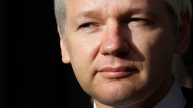 file photograph of Julien Assange