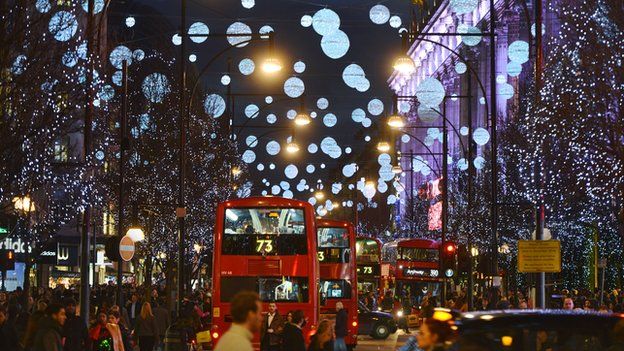 Oxford Street, London at Christmas