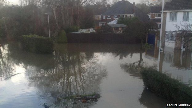Floodwater on Christmas Day in Hildenborough