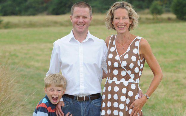 Tim with his wife and son