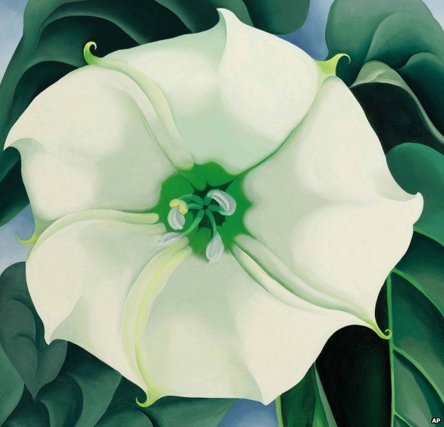 Jimson Weed/White Flower No 1 by Georgia O'Keefe
