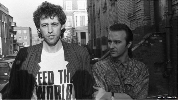 Bob Geldof and Midge Ure in 1984