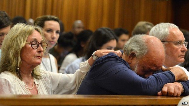 Ms Steenkamp, pictured with her husband Barry