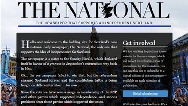 The National newspaper marks its first anniversary - BBC News