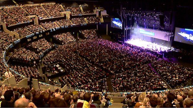 About 12,000 people were in Glasgow's Hydro arena for the event