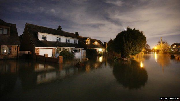 Homes flooded in the Thames Valley in February