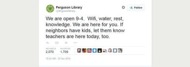 Ferguson library tweet
