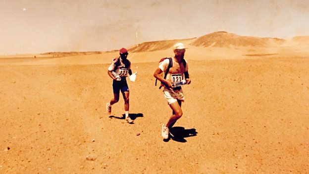 Running in the 1994 Marathon des Sables