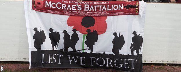 Fans remembered McCrae's Battalion when Hearts took on Raith Rovers in November