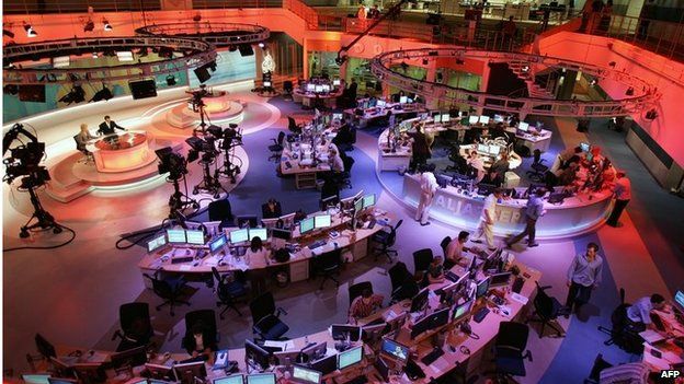 Al-Jazeera newsroom in Doha (file photo)