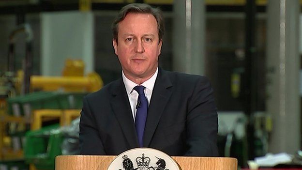 David Cameron making immigration speech