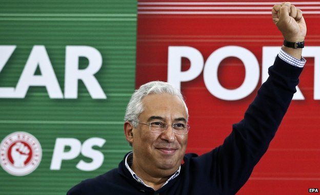 The new leader of Portugal's Socialist Party, Antonio Costa, arrives at a press conference in Lisbon on 22 November 2014