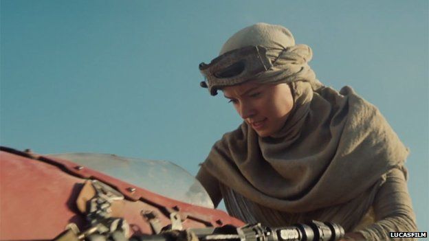 Daisy Ridley in the Star Wars trailer
