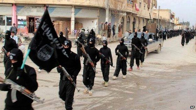 Islamic State militants in Raqqa, Syria. File photo