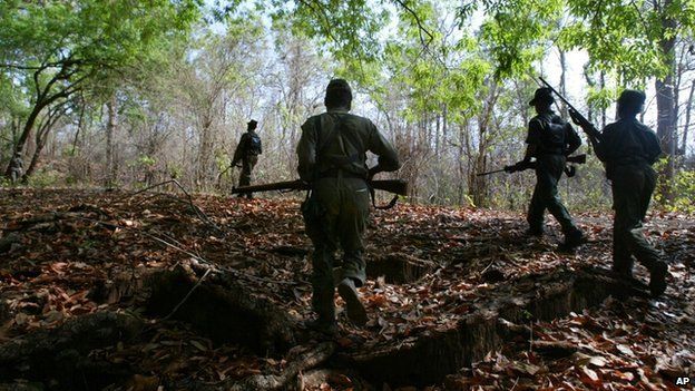 Maoist rebels train with guns in Chhattisgarh