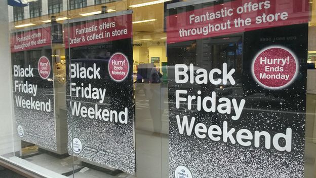Black Friday poster in Boots