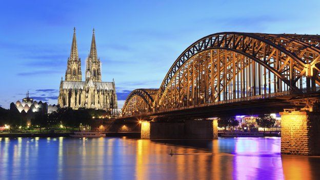 Hohenzollern Bridge, Cologne Cathedral and the River Rhine