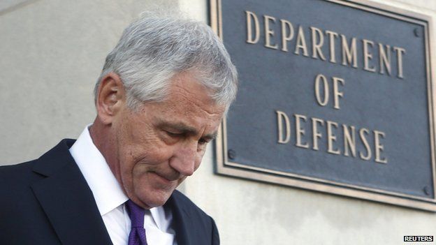 US Secretary of Defense Chuck Hagel appeared in Washington DC on 24 November 2014