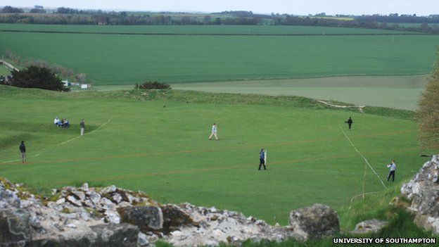Students carry out research at Old Sarum