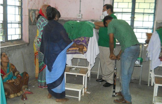 Doctors using bicycle pump in sterilisation surgery in Orissa