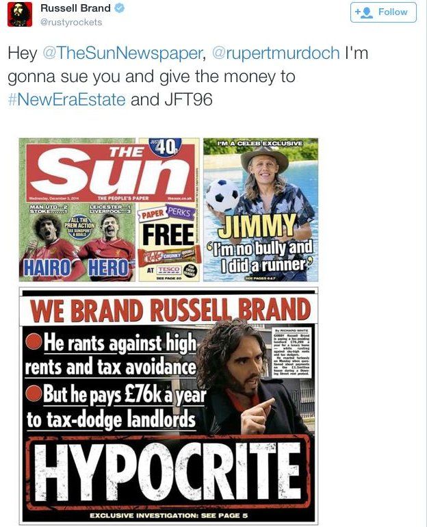 What Russell Brand says about hypocrisy BBC News