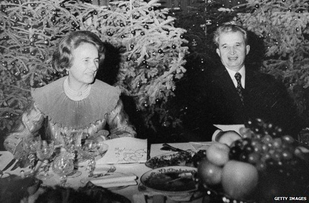 Ceausescu and his wife
