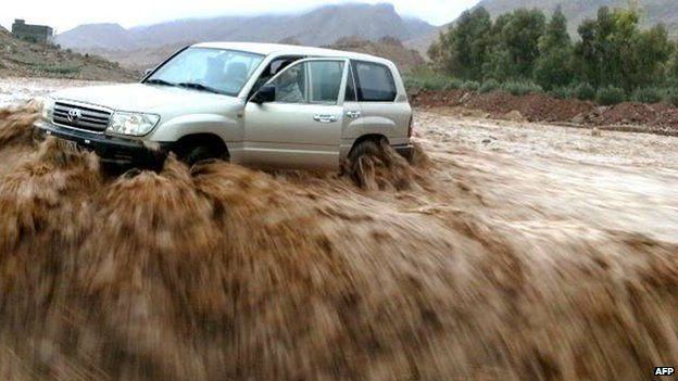Flood waters in southern Morocco