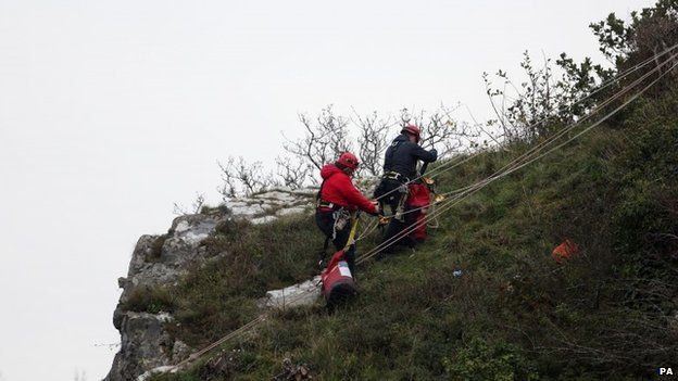 Mountain Rescue teams on the gorge