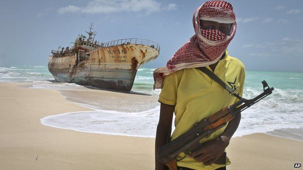 Pirate on Somali coast - file pic