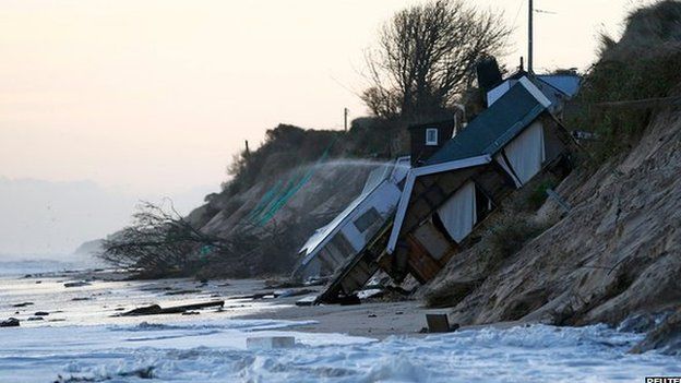 Collapsed house at Hemsby, Norfolk