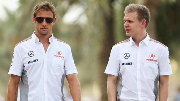 Jenson Button and Kevin Magnussen