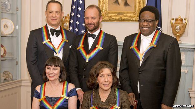 Clockwise from left: Tom Hanks, Sting, Al Green, Lily Tomlin and Patricia McBride
