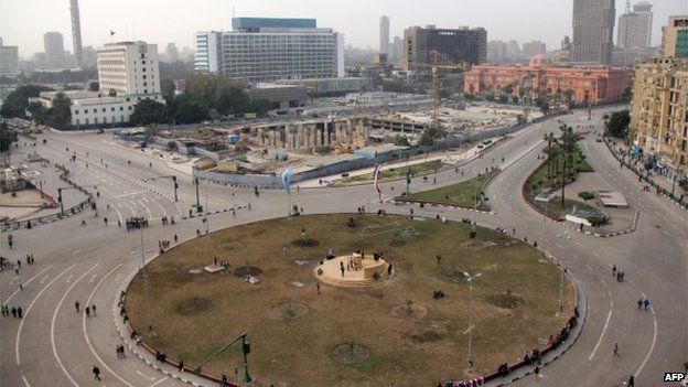 A general view taken on January 26, 2014 shows Cairo's Tahrir square