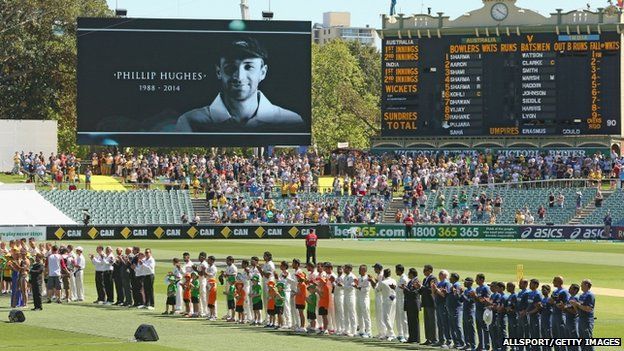 Tributes For Phillip Hughes At Australia-India Cricket Test - BBC News