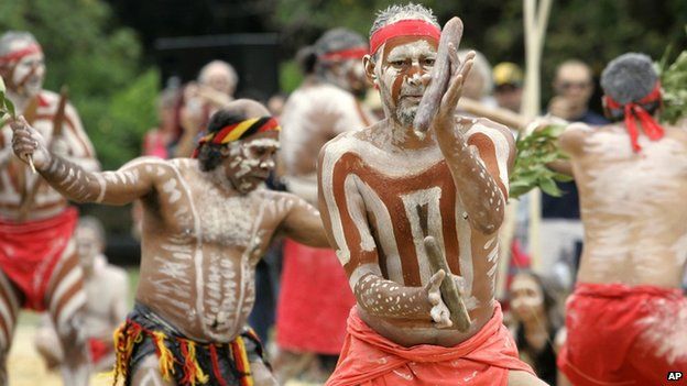 Members of the Aboriginal community perform a traditional ritual in Sydney. File photo